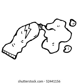quirky drawing of messy tube
