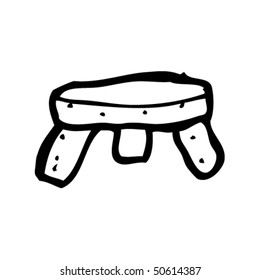 dibujo peculiar de un taburete de ordeño