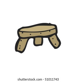 quirky drawing of milking stool