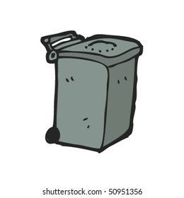 quirky drawing of modern plastic bin quirky drawing of modern plastic bin