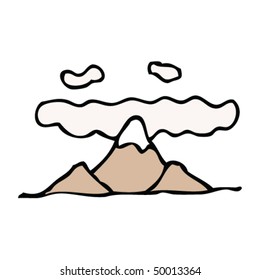extravagante dibujo de montañas