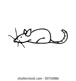 dibujo peculiar de un ratón