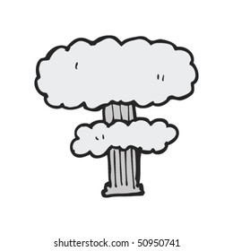 quirky drawing of a nuclear explosion