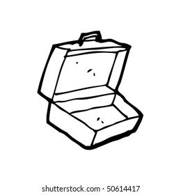 quirky drawing of an open case