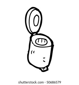 quirky drawing of a open lid bin
