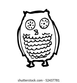 dibujo peculiar de un búho