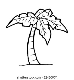 Quirkzeichnung einer Palme