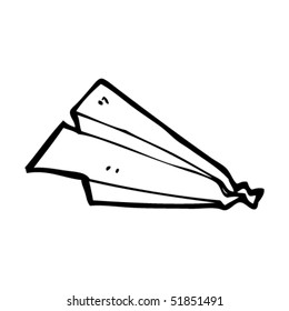 quirky drawing of a paper airplane