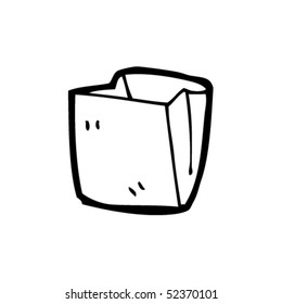 dibujo peculiar de una bolsa de papel