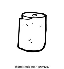 dibujo peculiar de un rollo de papel
