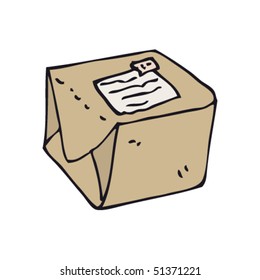 quirky drawing of a parcel