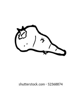 quirky drawing of a parsnip