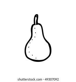 dibujo peculiar de una pera