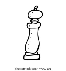 quirky drawing of a pepper grinder