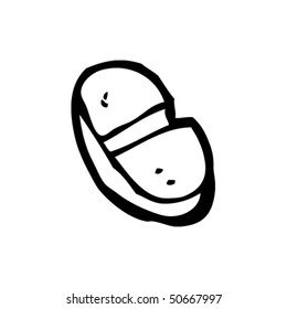 quirky drawing of a pill