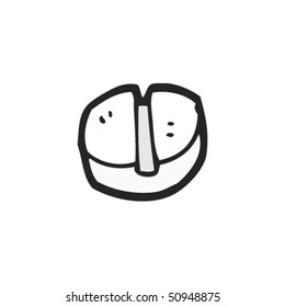 quirky drawing of a pill