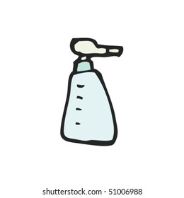 dibujo peculiar de una botella de bomba
