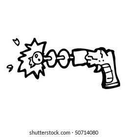 dibujo peculiar de una pistola de rayos