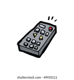 quirky drawing of a remote control