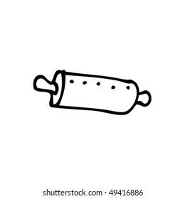 quirky drawing of  a rolling pin