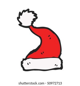 quirky drawing of Santa hat