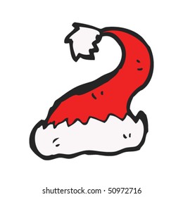 quirky drawing of Santa hat