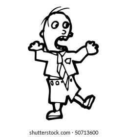 quirky drawing of a school kid