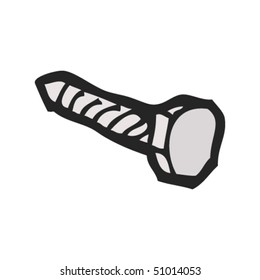 quirky drawing of a screw