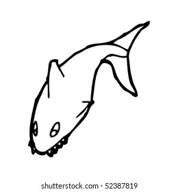 dibujo peculiar de un tiburón