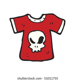 quirky drawing of skull tee