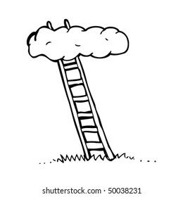 Quirky Drawing Of A Sky Ladder