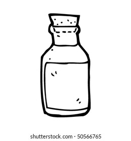  quirky drawing of a small bottle