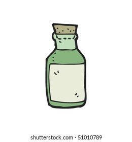 quirky drawing of a small bottle