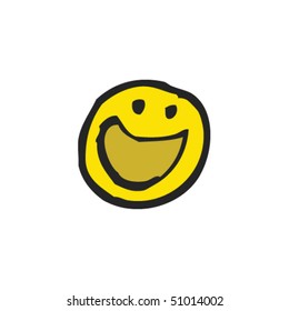 estrafalario dibujo de la cara sonriente