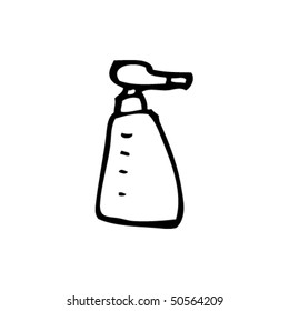 dibujo peculiar de un dispensador de jabón