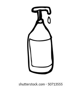 dibujo peculiar de un dispensador de jabón