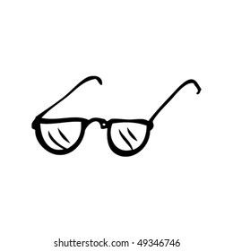 quirky drawing of spectacles
