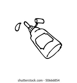 dibujo peculiar de una botella de ardilla