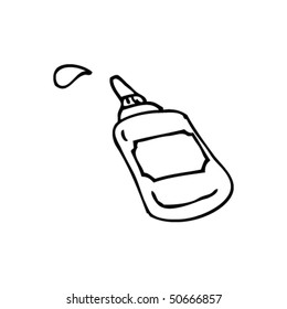 quirky drawing of a squirting bottle