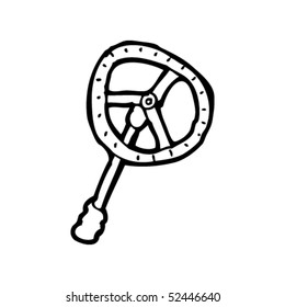 quirky drawing of a steering wheel