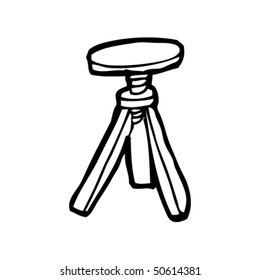quirky drawing of a stool