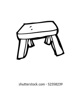 quirky drawing of a stool