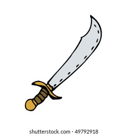 quirky drawing of a sword
