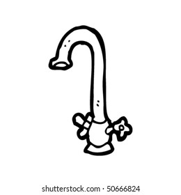 Quirkzeichnung eines Wasserhahn