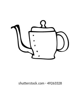 dibujo peculiar de un recipiente de té
