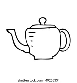 dibujo peculiar de una tetera