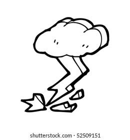 quirky drawing of a thundercloud