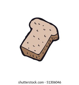 quirky drawing of toast