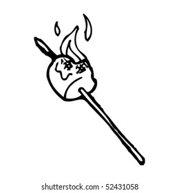 quirky drawing of toasted marshmallow