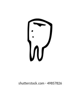 dibujo peculiar de un diente